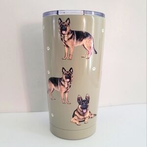 E&S Imports 7" German Shepherd Serengeti Tumbler Hot or Cold Beverages Tumblers
